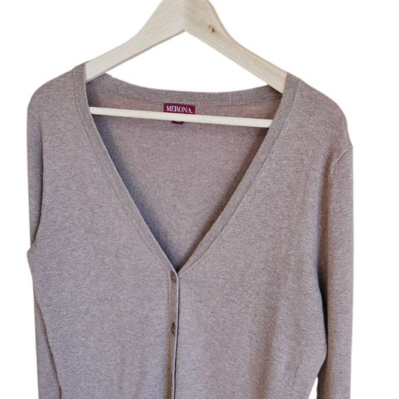 Merona Women's Cartigan Button Sweater Tan Size Small - Picture 2 of 6